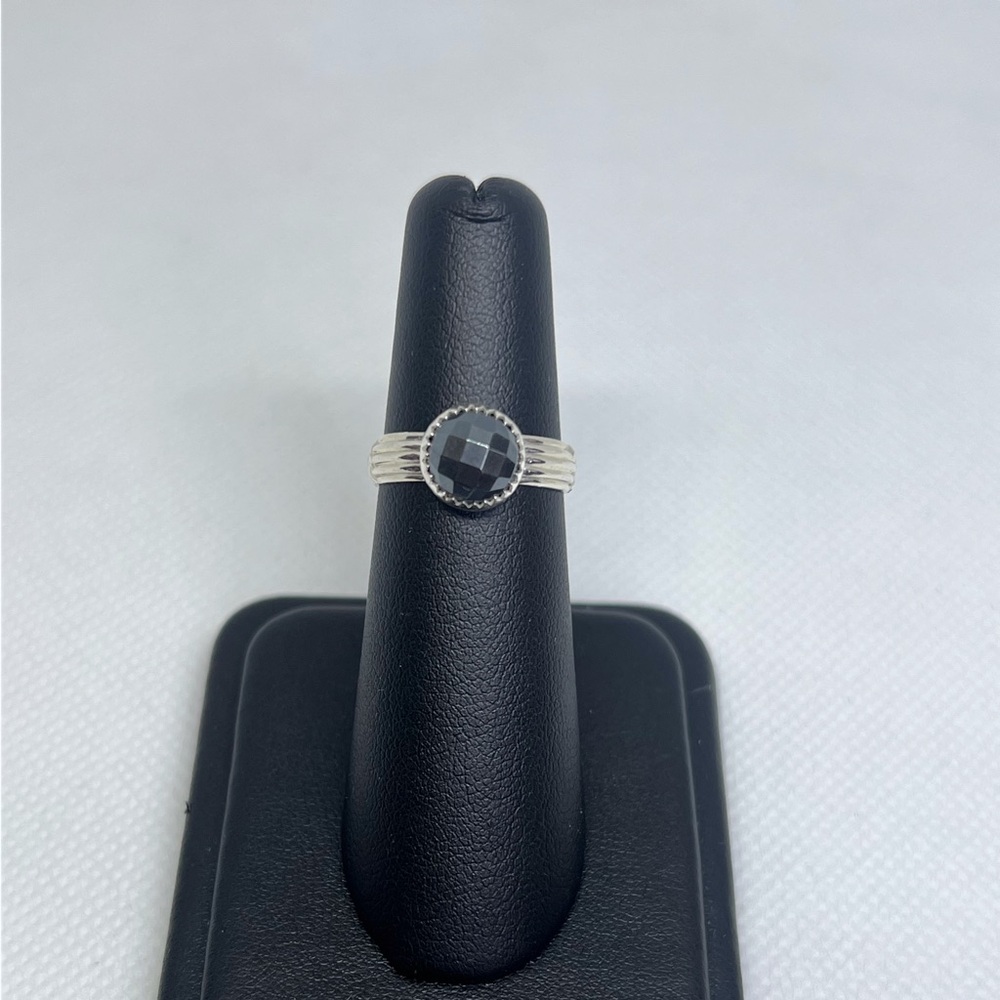Hematite Ring Handmade (8mm faceted)